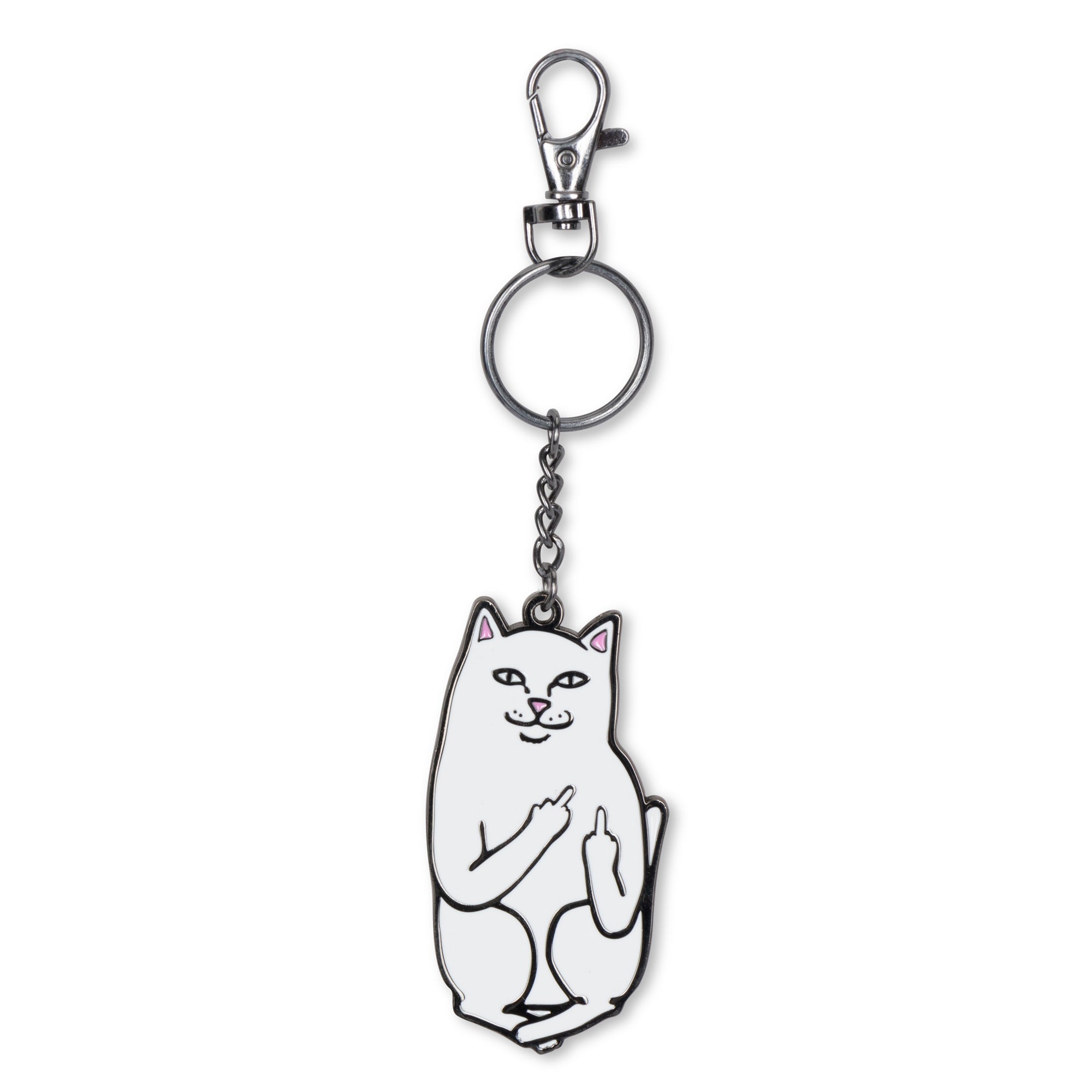 RIPNDIP Lord Nermal Keychain (White)