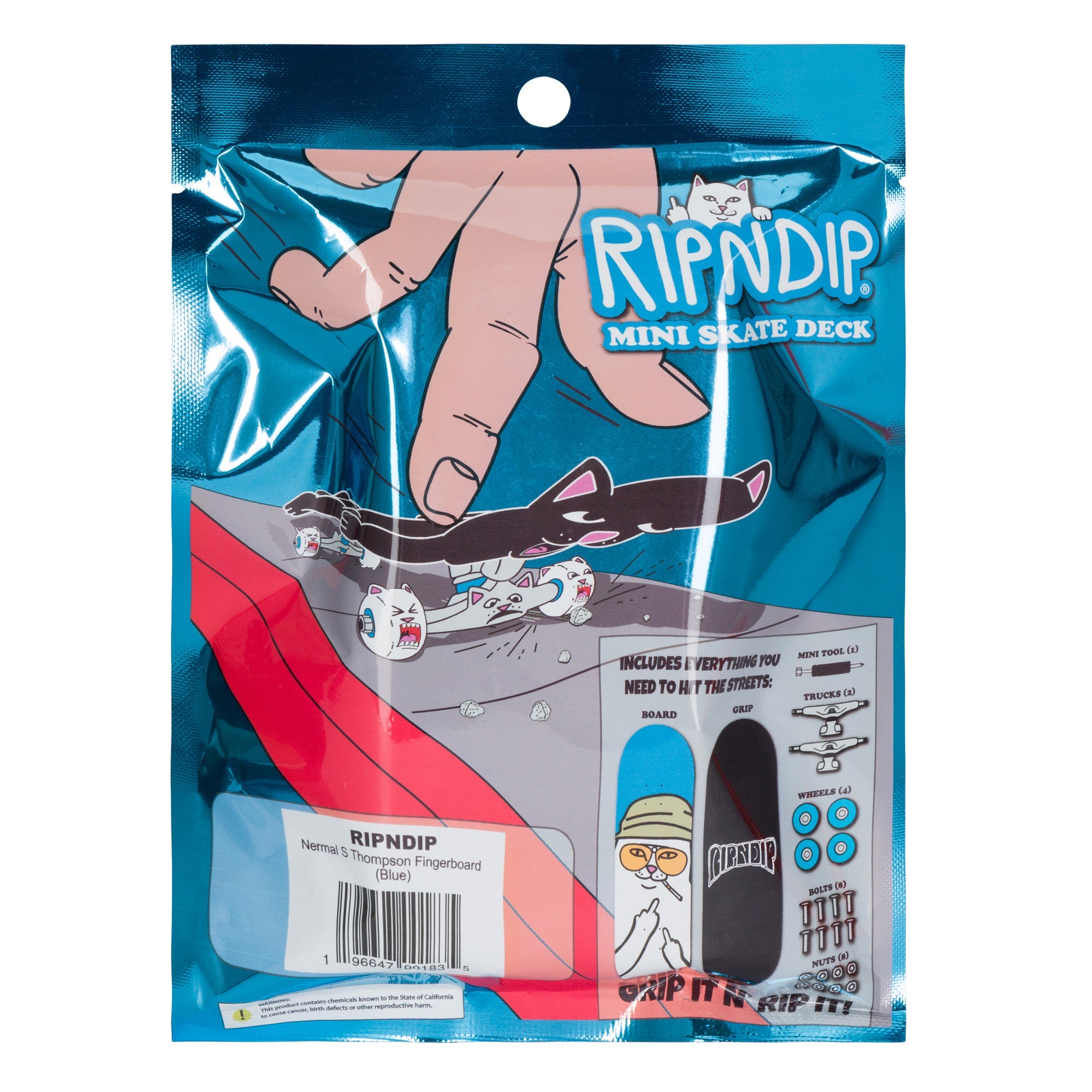 371651 Nermal S Thompson Mini Skateboard (Blue)