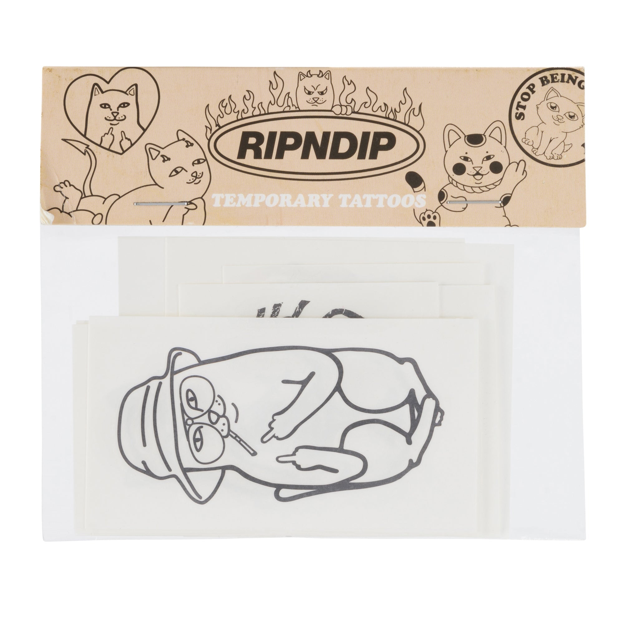 RIPNDIP Field Of Nerms Temp Tattoo Pack (Black)