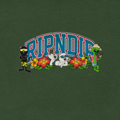 RIPNDIP Summer Friends Cropped Tank (Olive)