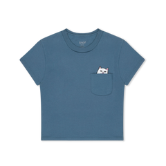 RIPNDIP Lord Nermal Cropped Baby Pocket Tee (Slate)
