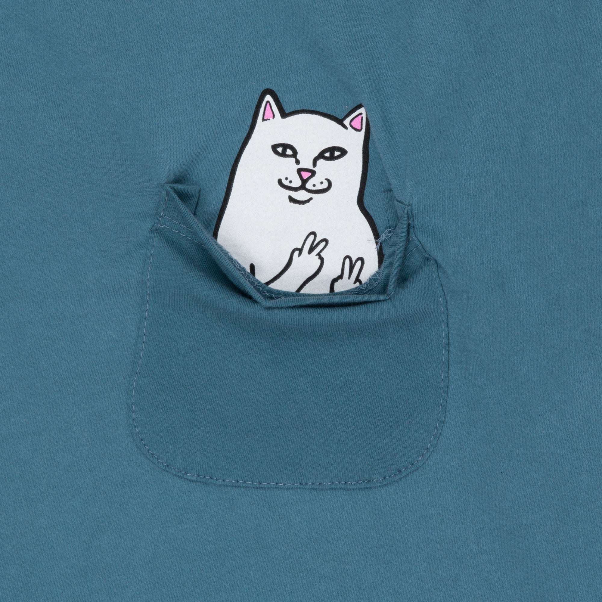 RIPNDIP Lord Nermal Peace Pocket Tee (Slate)