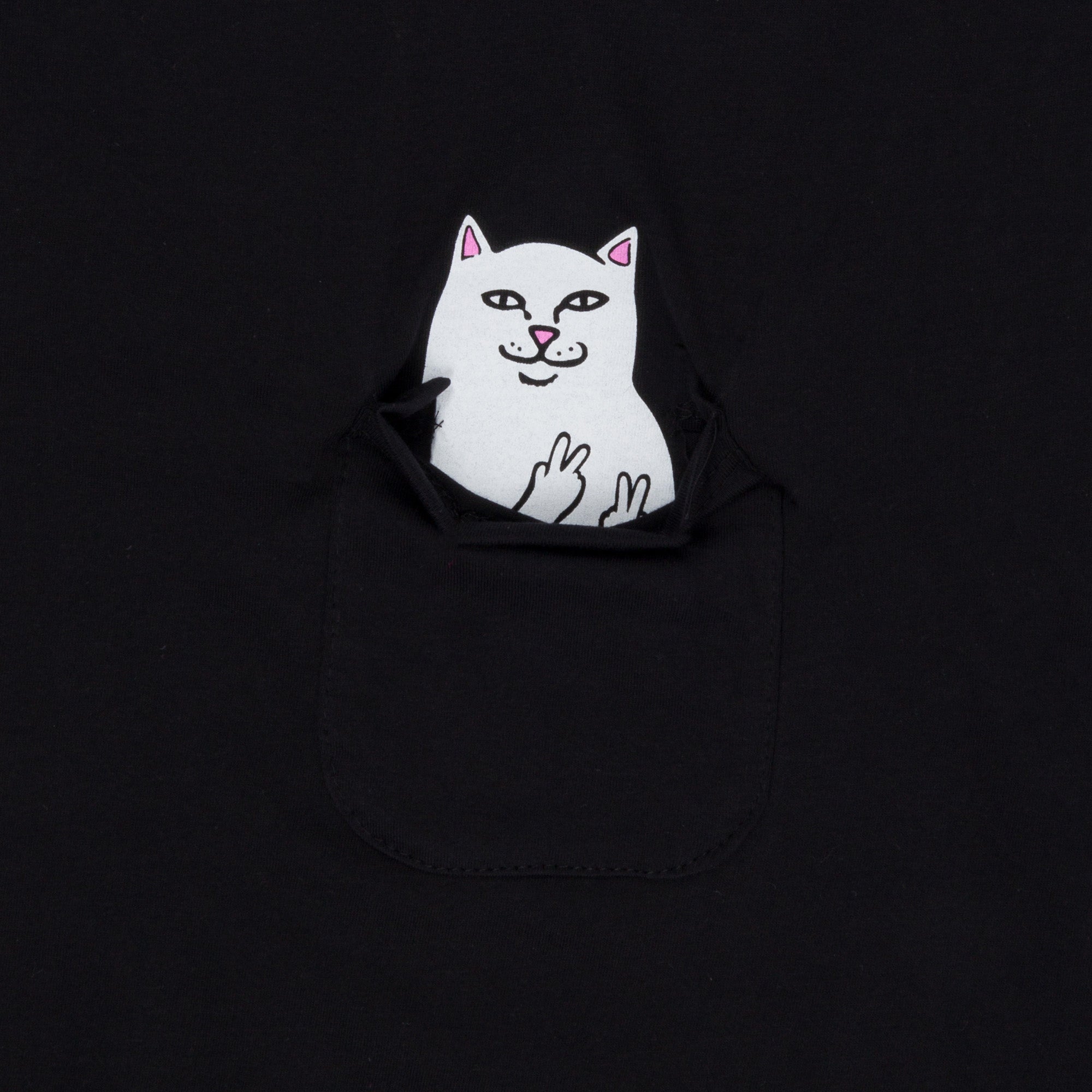 RIPNDIP Lord Nermal Peace Pocket Tee (Black)
