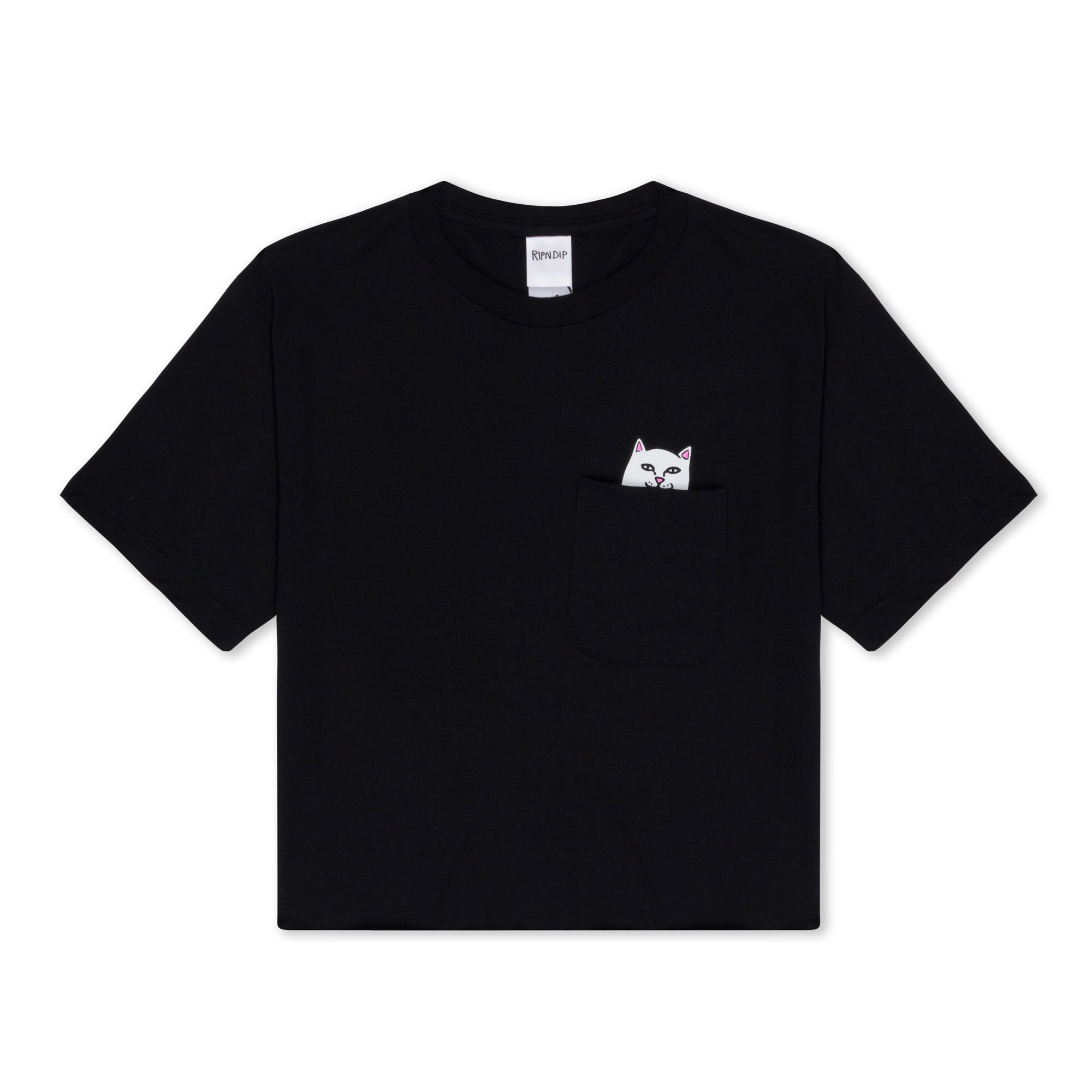 RIPNDIP Lord Nermal Cropped Pocket Tee (Black)