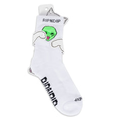 RIPNDIP We Out Here Mid Socks (White)