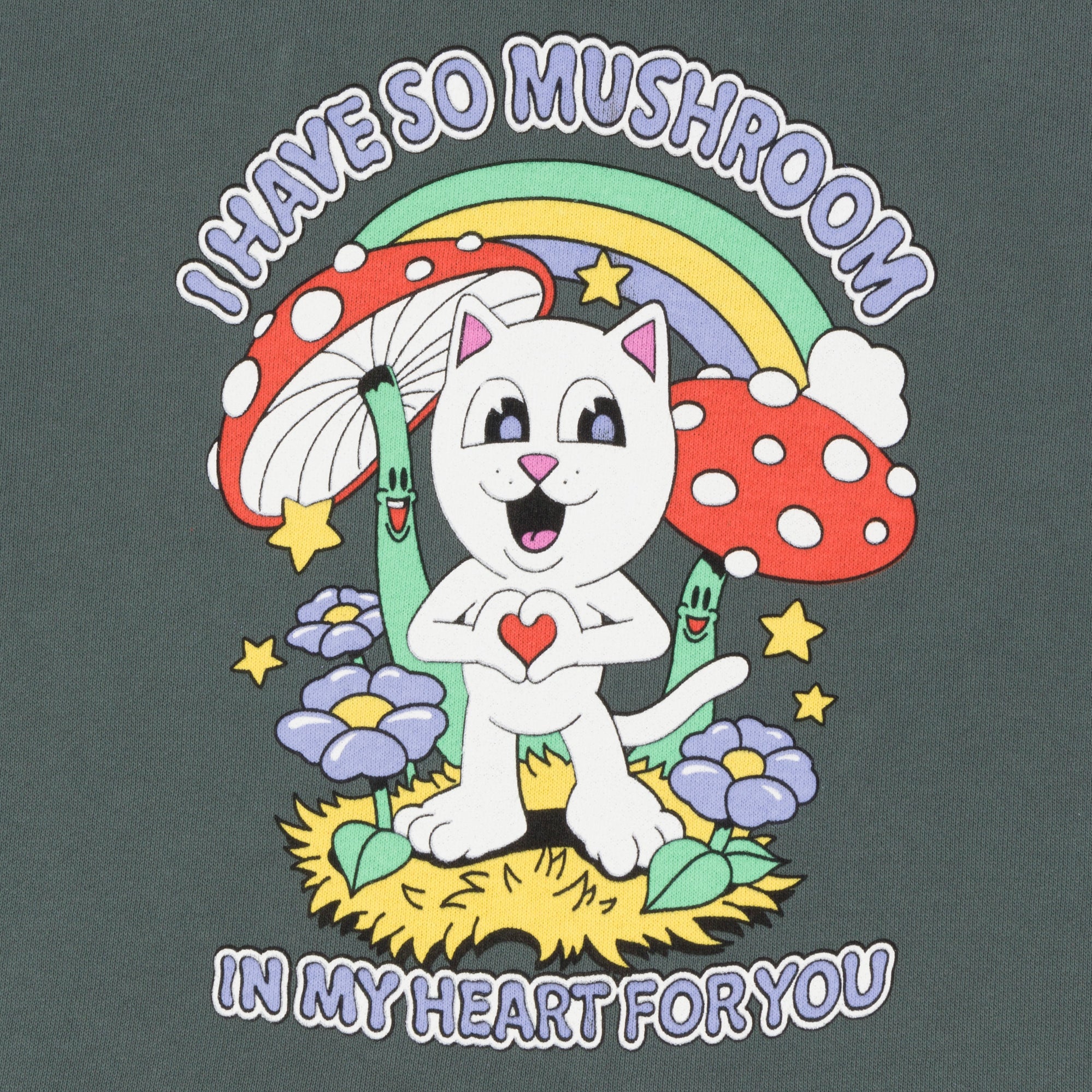 RIPNDIP So Mushroom Cropped Hoodie (Charcoal)