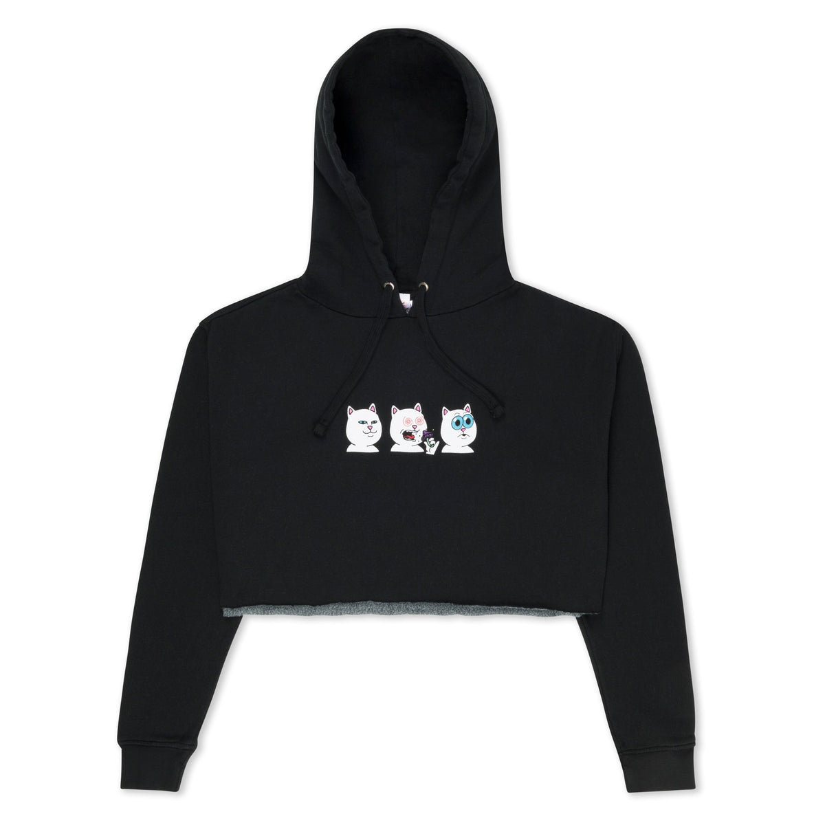 RIPNDIP Shroom Diet Cropped Hoodie (Black)