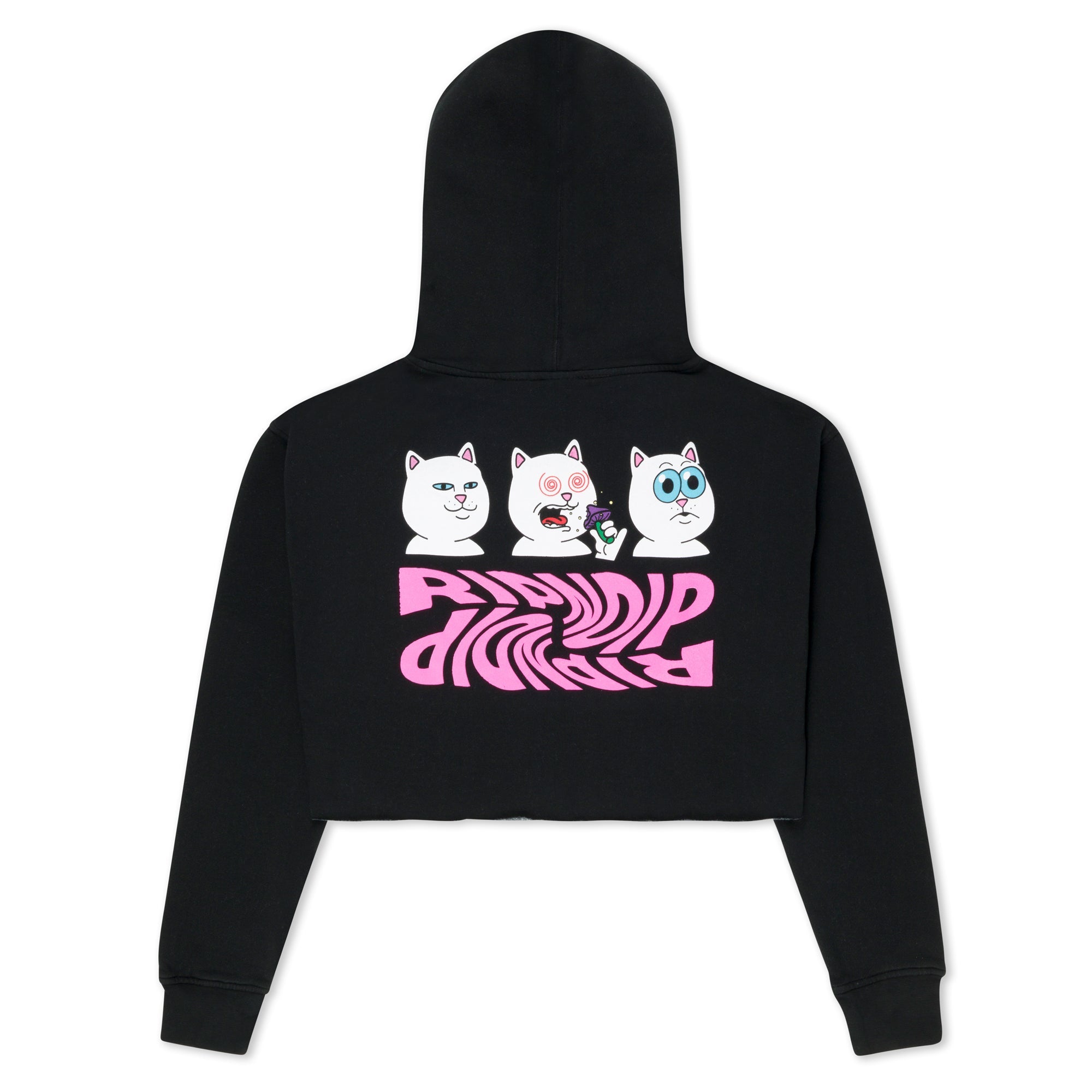 RIPNDIP Shroom Diet Cropped Hoodie (Black)