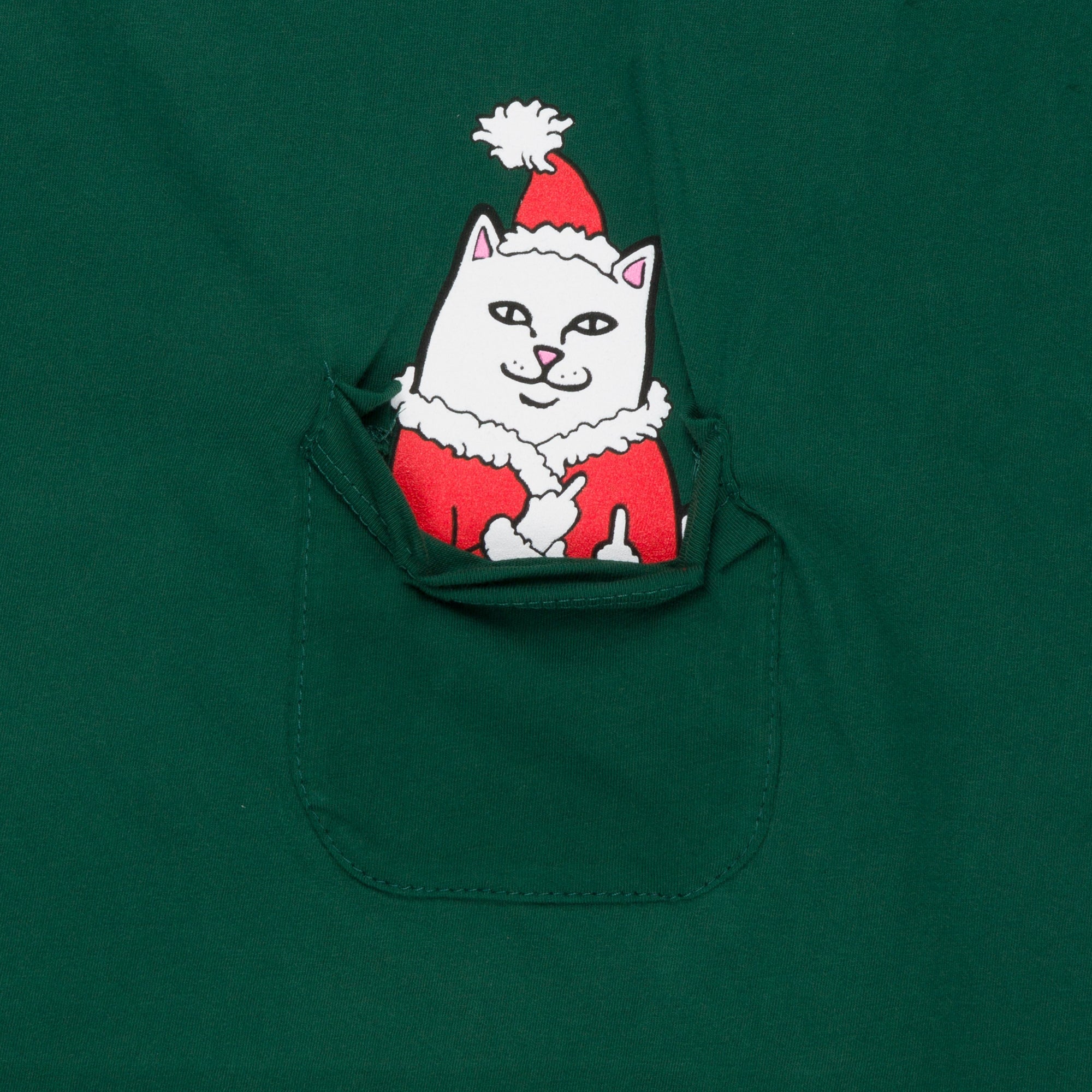 378728 Lord Santa Pocket Tee (Hunter Green)