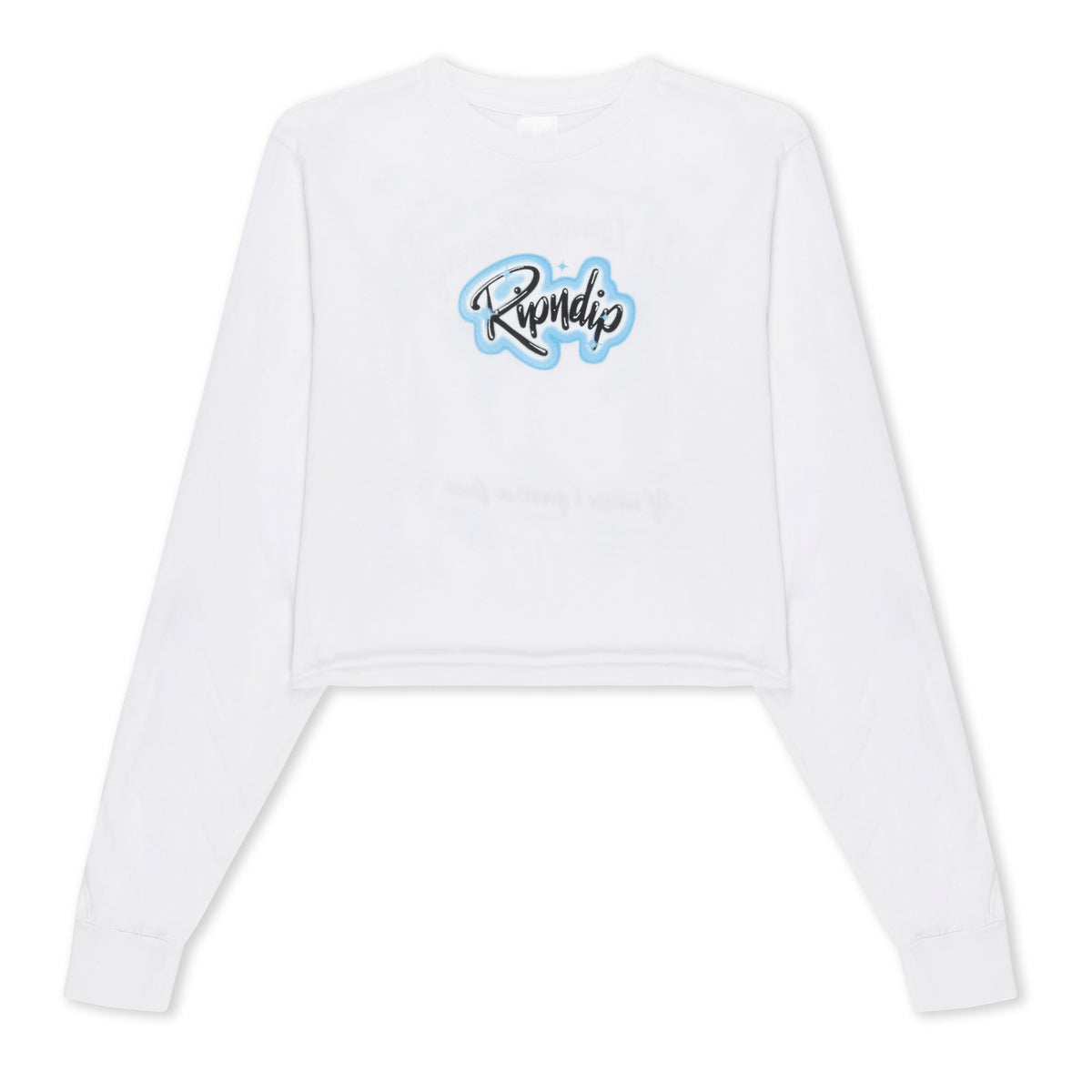 RIPNDIP In Loving Memory Cropped Long Sleeve (White)