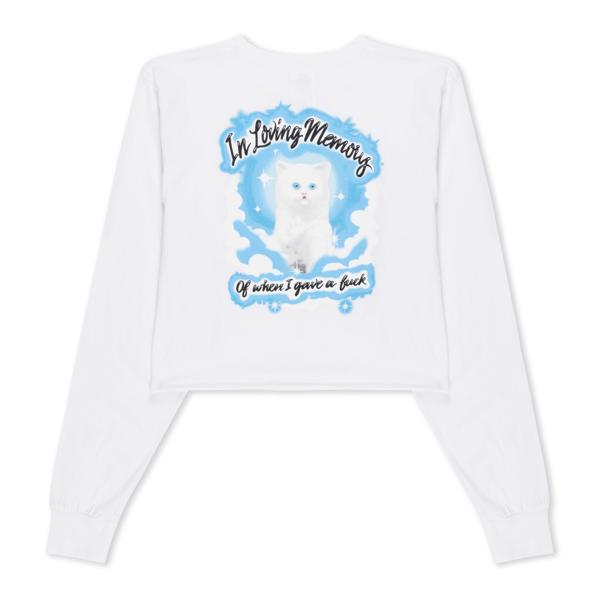 RIPNDIP In Loving Memory Cropped Long Sleeve (White)