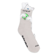 RIPNDIP We Out Here Mid Socks (Warm Grey)