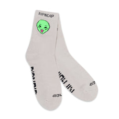 RIPNDIP We Out Here Mid Socks (Warm Grey)