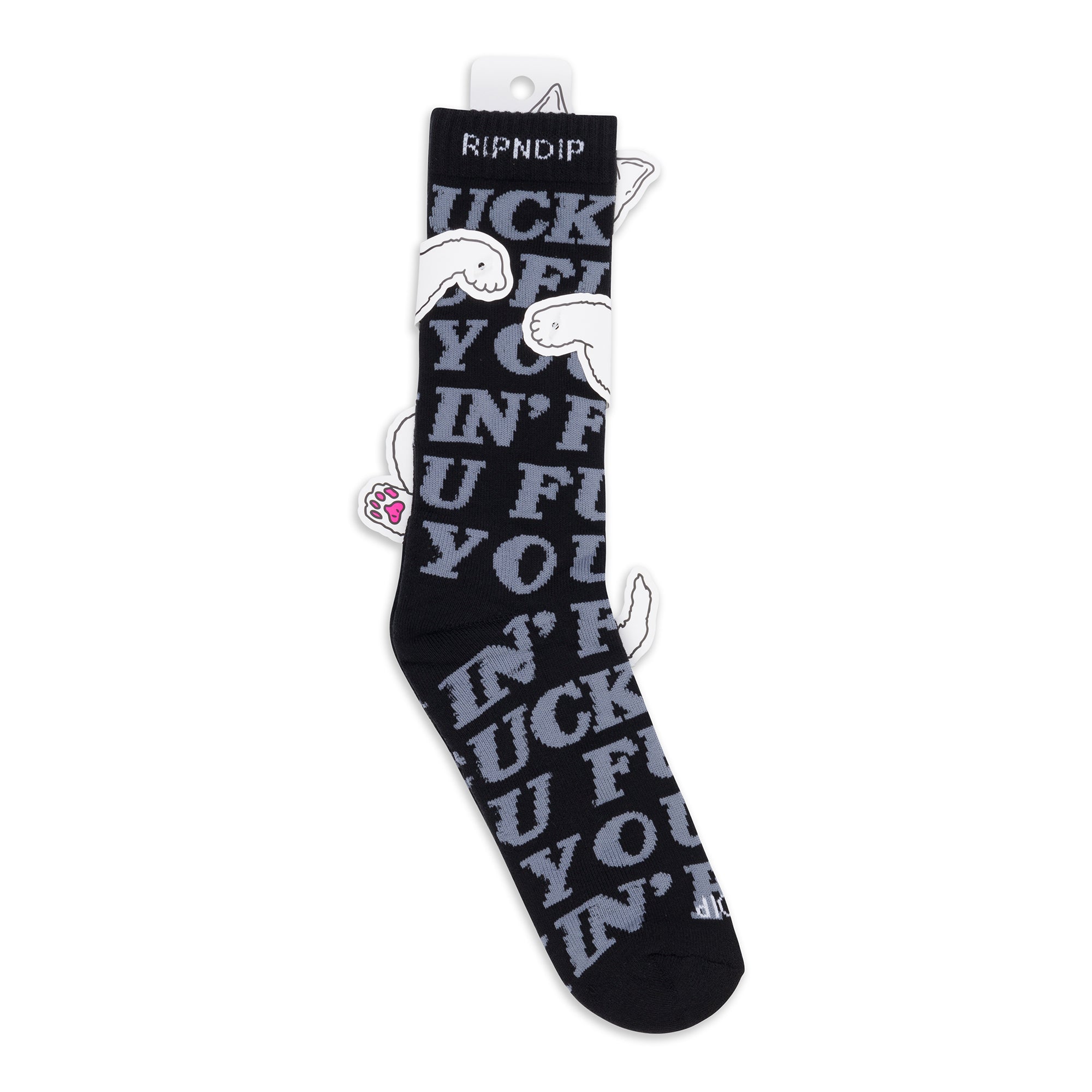 RIPNDIP Fuckin Fuck Socks (Black)