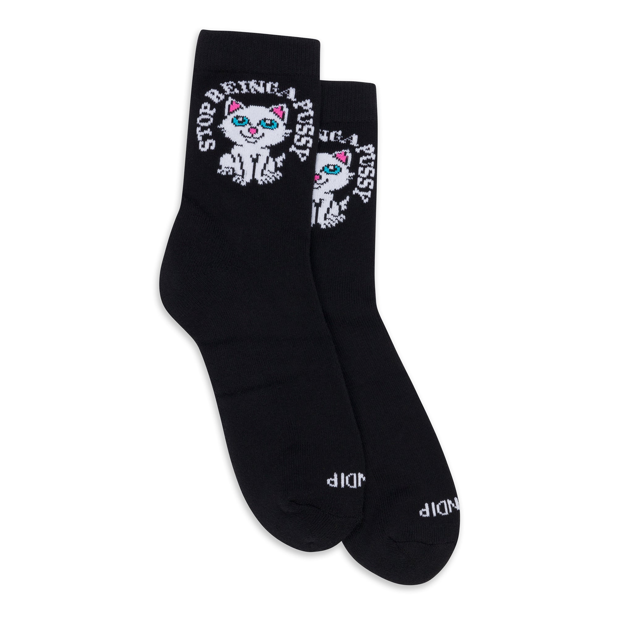 RIPNDIP Stop Being A Pussy Mid Socks (Black)