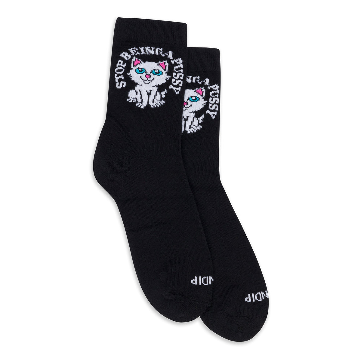 RIPNDIP Stop Being A Pussy Mid Socks (Black)