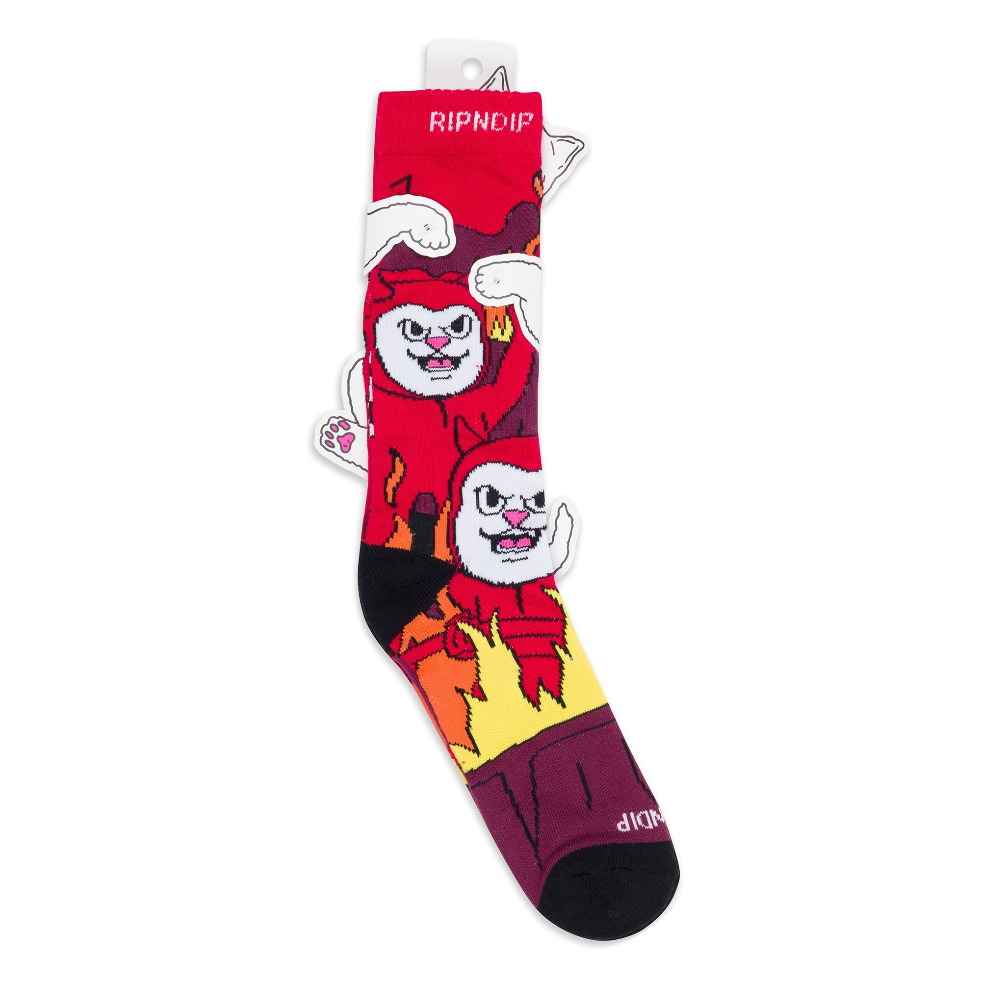RIPNDIP Heaven On Earth Socks (Red)