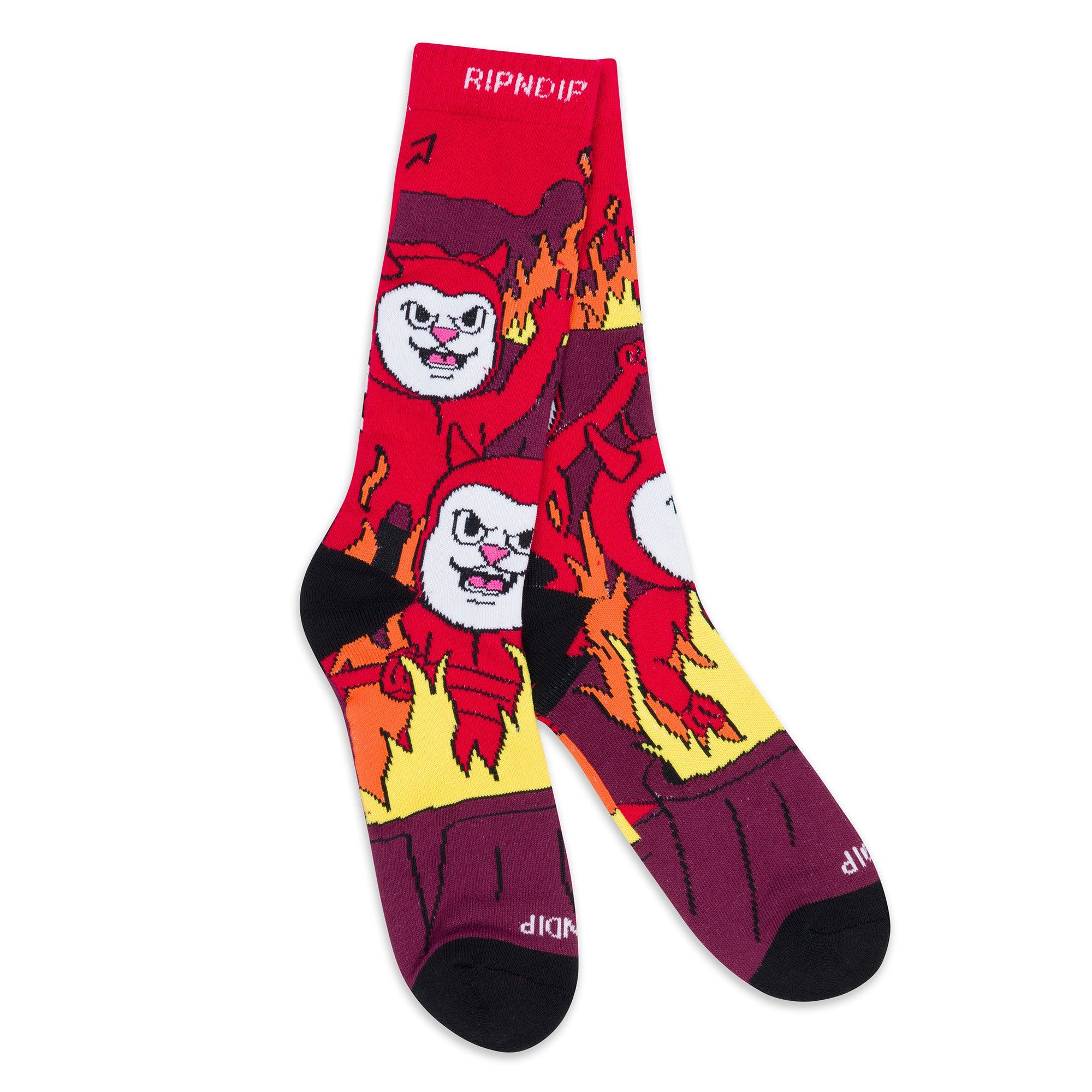RIPNDIP Heaven On Earth Socks (Red)