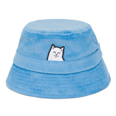 RIPNDIP Lord Nermal Corduroy Bucket Hat (Light Blue)