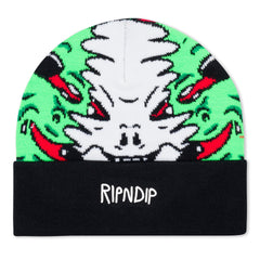 RIPNDIP Skull Face Knit Beanie (Black)