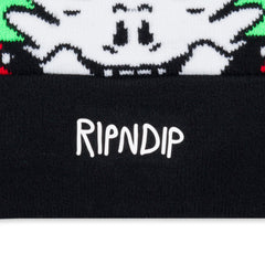 RIPNDIP Skull Face Knit Beanie (Black)