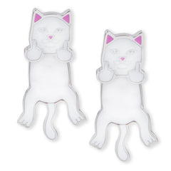 RIPNDIP Naughty Nerm Earring Set (White)