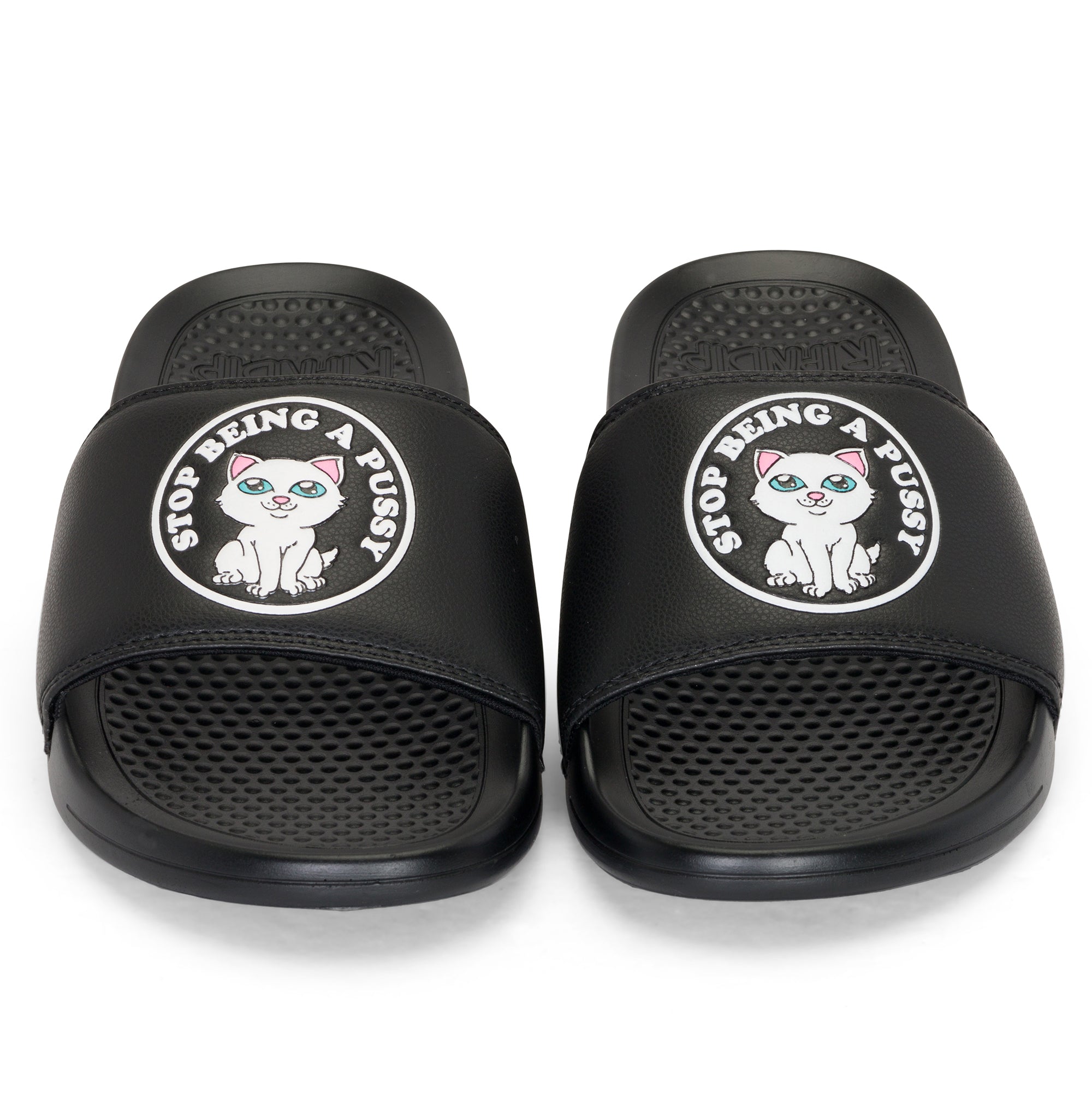 RIPNDIP Stop Being A Pussy Slides (Black)