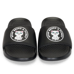 RIPNDIP Stop Being A Pussy Slides (Black)