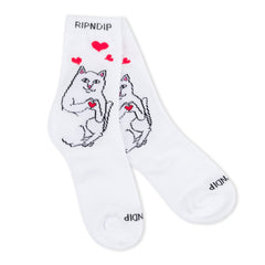 RIPNDIP Nermal Loves Mid Socks (White)