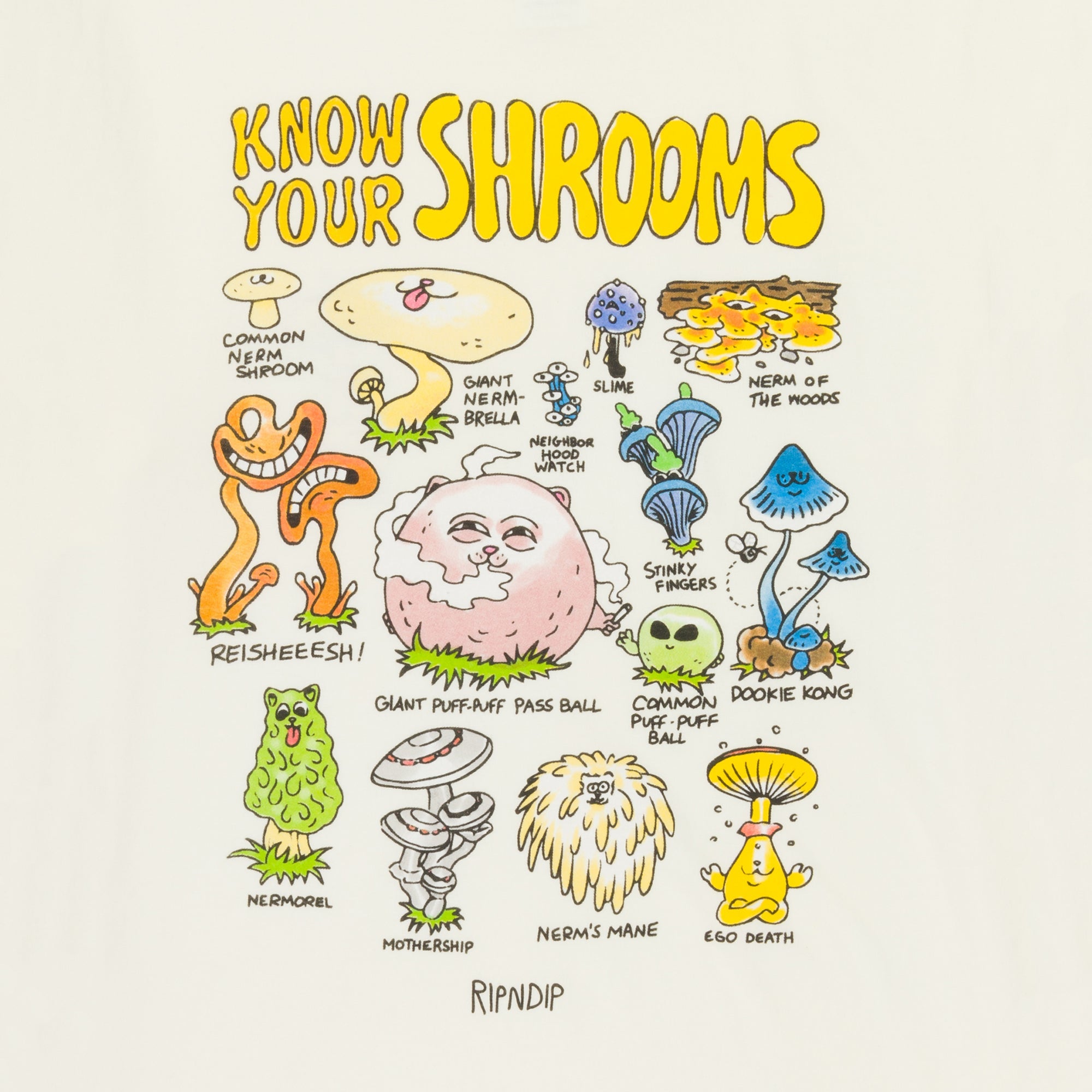 RIPNDIP Know Ur Shrooms Tee (Natural)