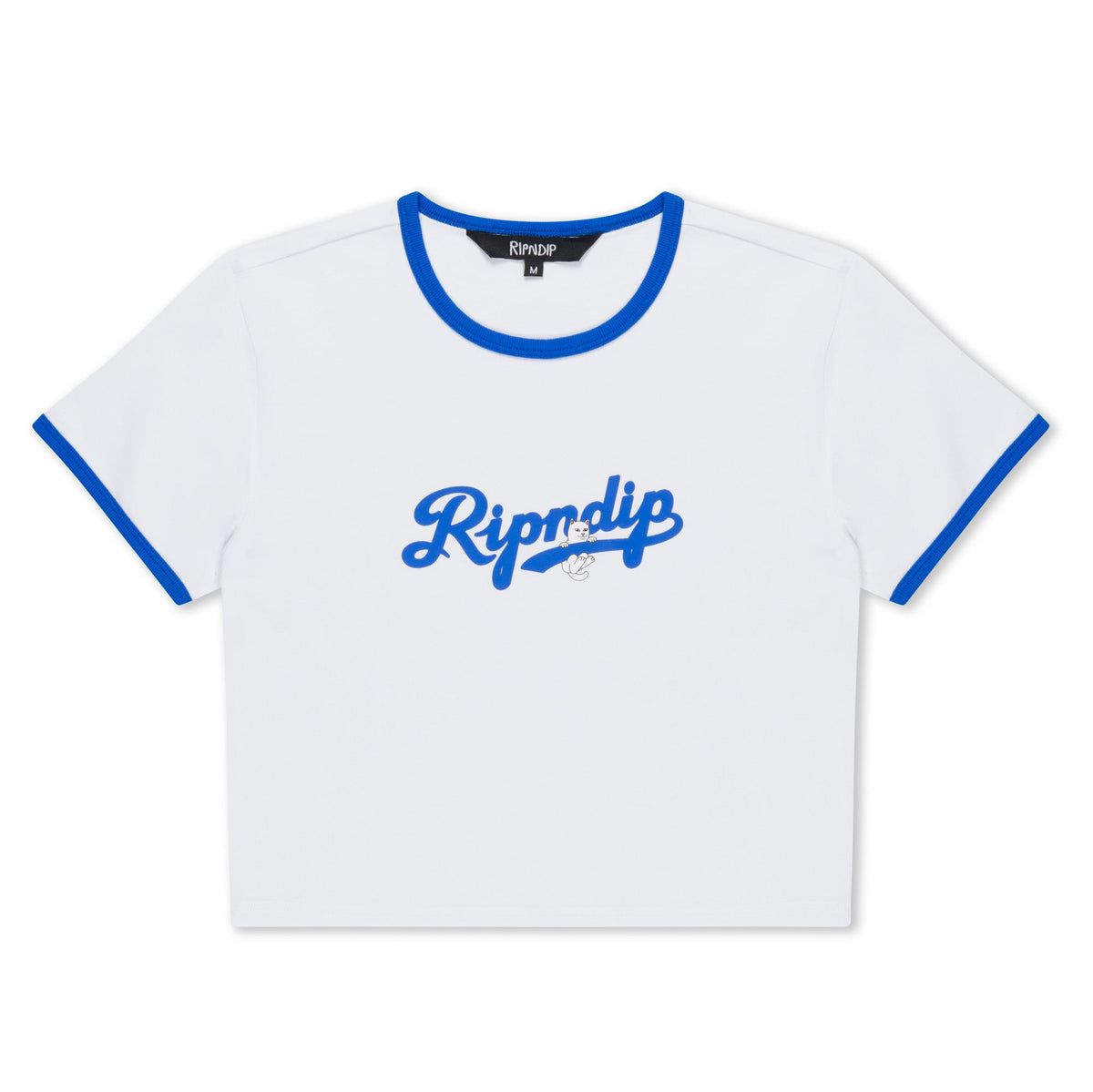 385429 Los Ripndip Cropped Ringer Tee (White)