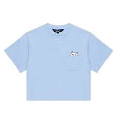 RIPNDIP Lord Nermal Cropped Baby Pocket Tee (Light Blue)