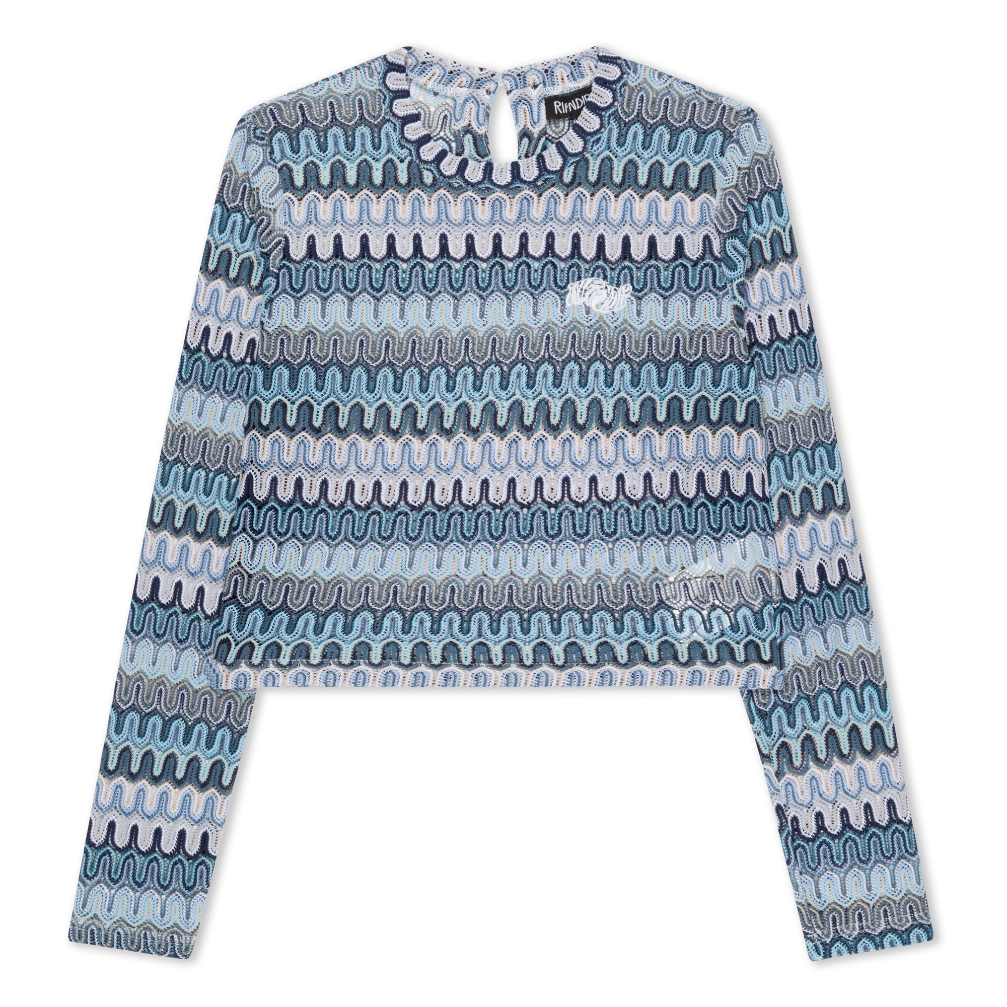 RIPNDIP Waves Crochet Crop Long Sleeve (Multi)