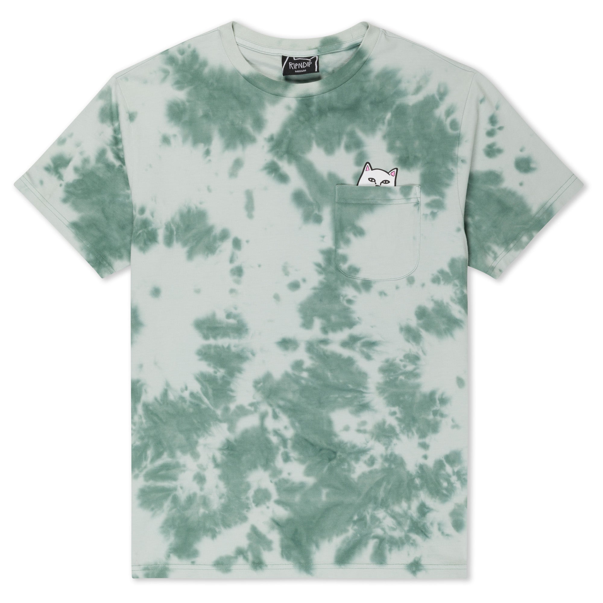 RIPNDIP Lord Nermal Pocket Tee (Olive Green Tie Dye)