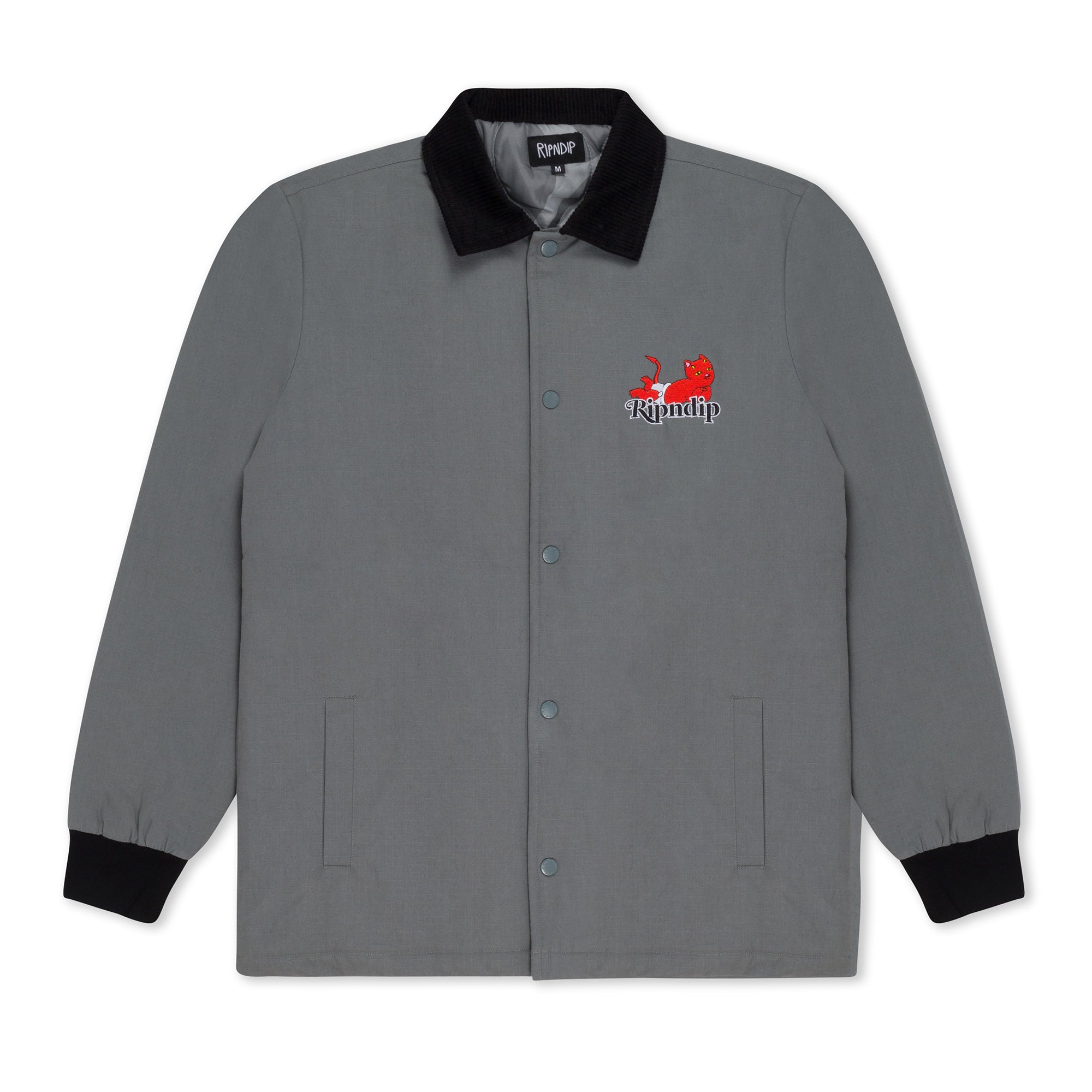 RIPNDIP Devil Baby Button Down Jacket (Charcoal)