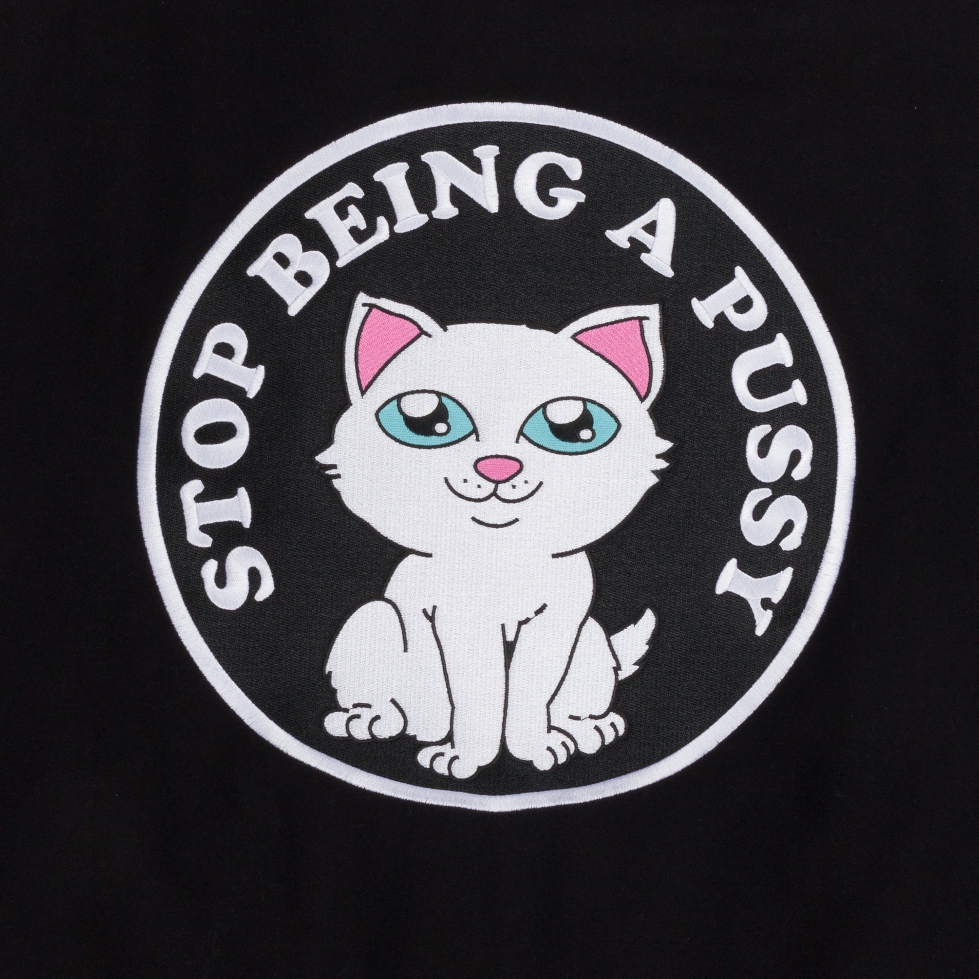 RIPNDIP Stop Being A Pussy Varsity Jacket (Black)