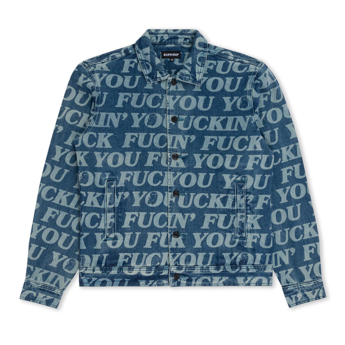 RIPNDIP Fuckin Fuck Denim Jacket (Medium Washed)