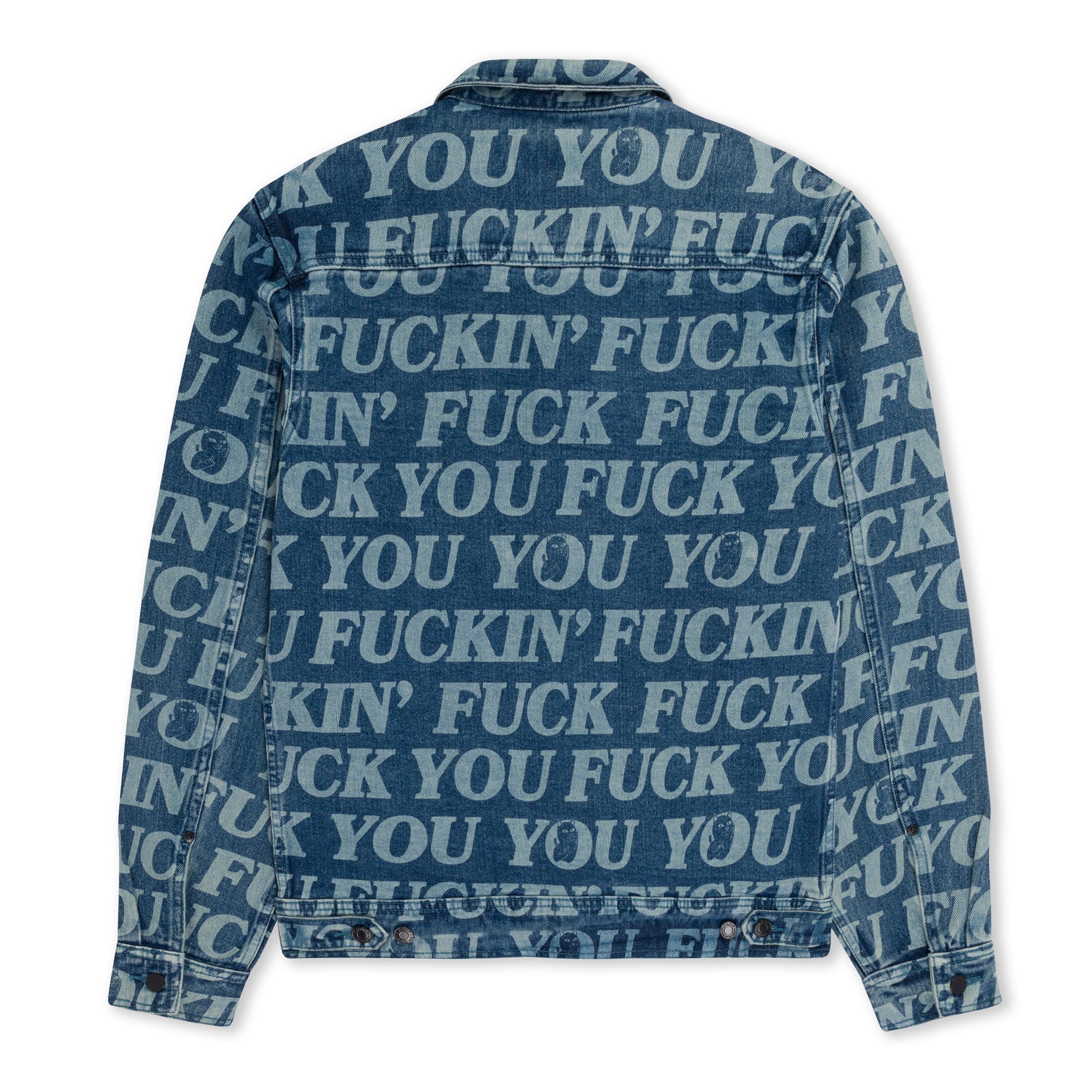 RIPNDIP Fuckin Fuck Denim Jacket (Medium Washed)