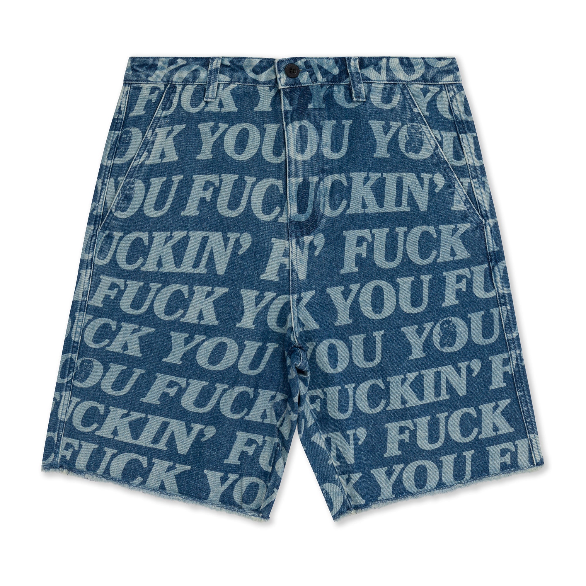 RIPNDIP Fuckin Fuck Denim Shorts (Medium Wash)