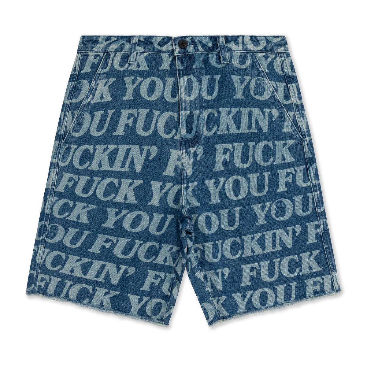 RIPNDIP Fuckin Fuck Denim Shorts (Medium Wash)