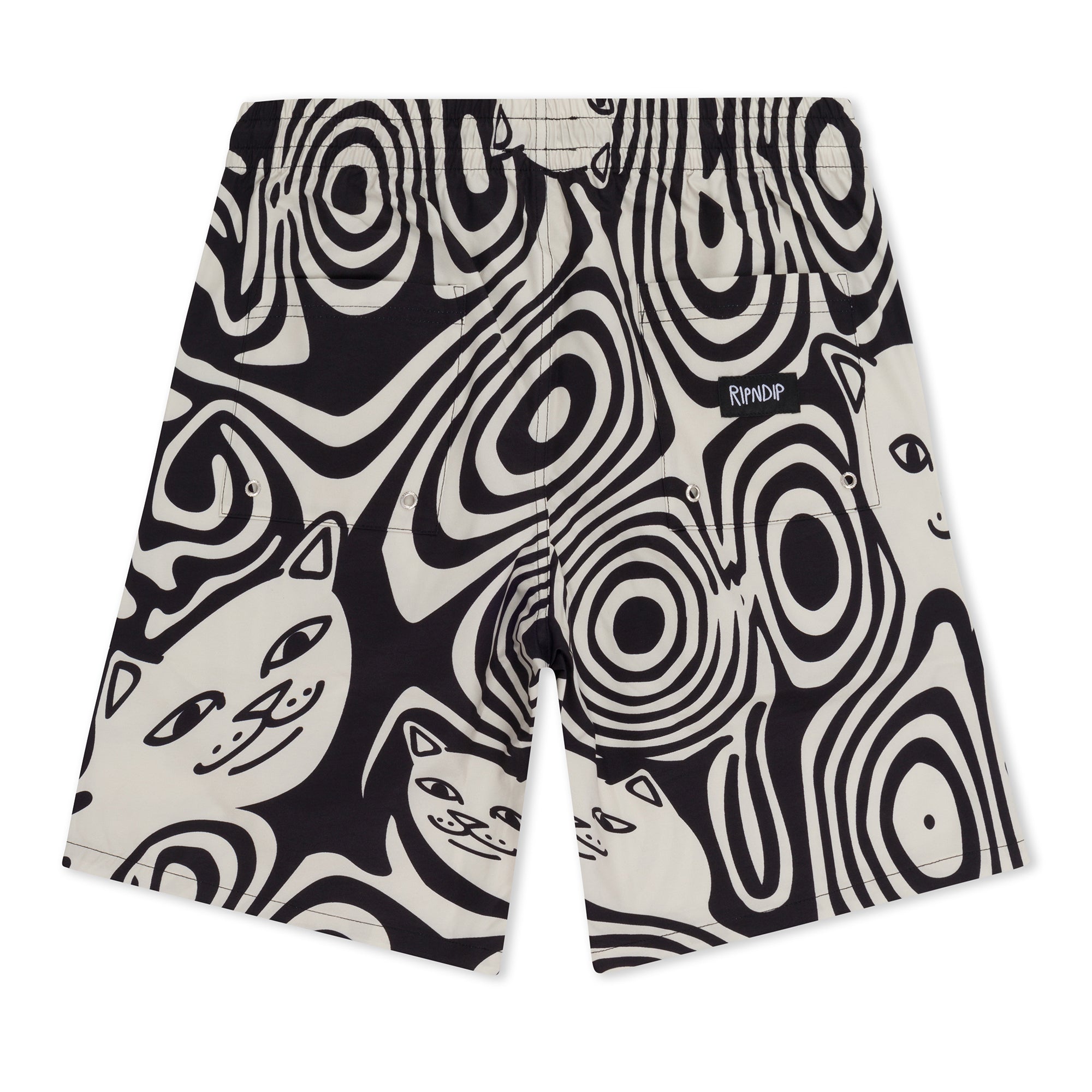 RIPNDIP Hypnotic Swim Shorts (Black/Cream)
