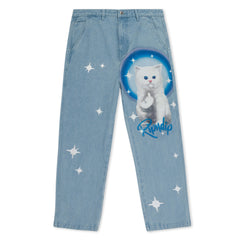 368211 Sprinkles Wide Leg Denim Pants (Medium Wash)