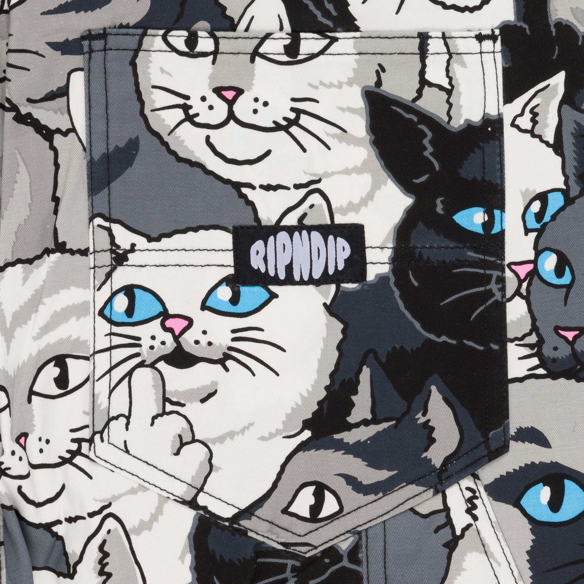 RIPNDIP Family Tree Twill Overalls (Black)