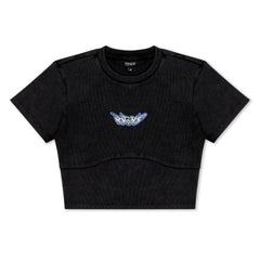 RIPNDIP DND Cropped Baby Tee (Black Vintage)