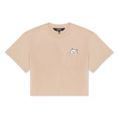 RIPNDIP Lord Nermal Cropped Baby Pocket Tee (Almond)