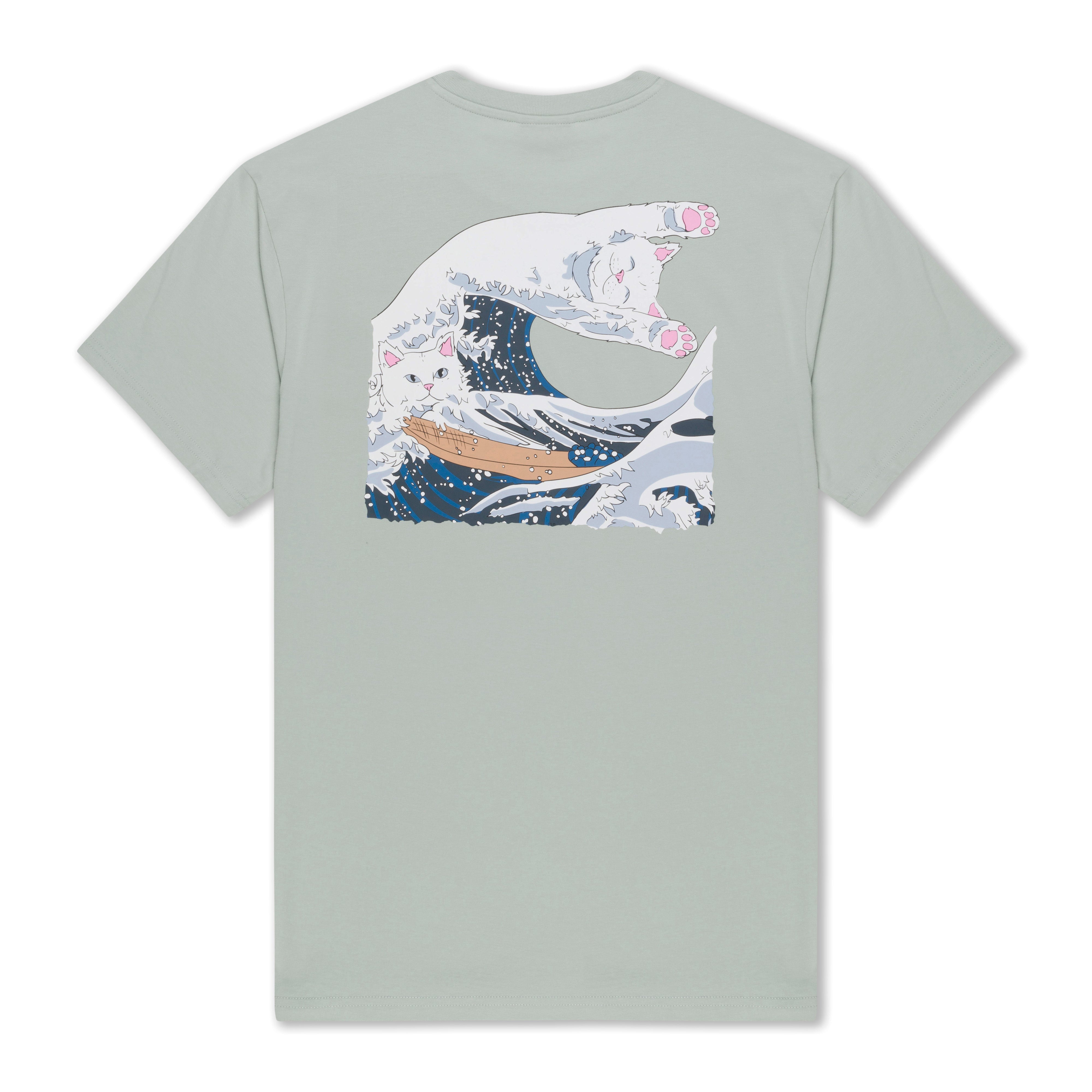 RIPNDIP Great Wave Tee (Sage Grey)