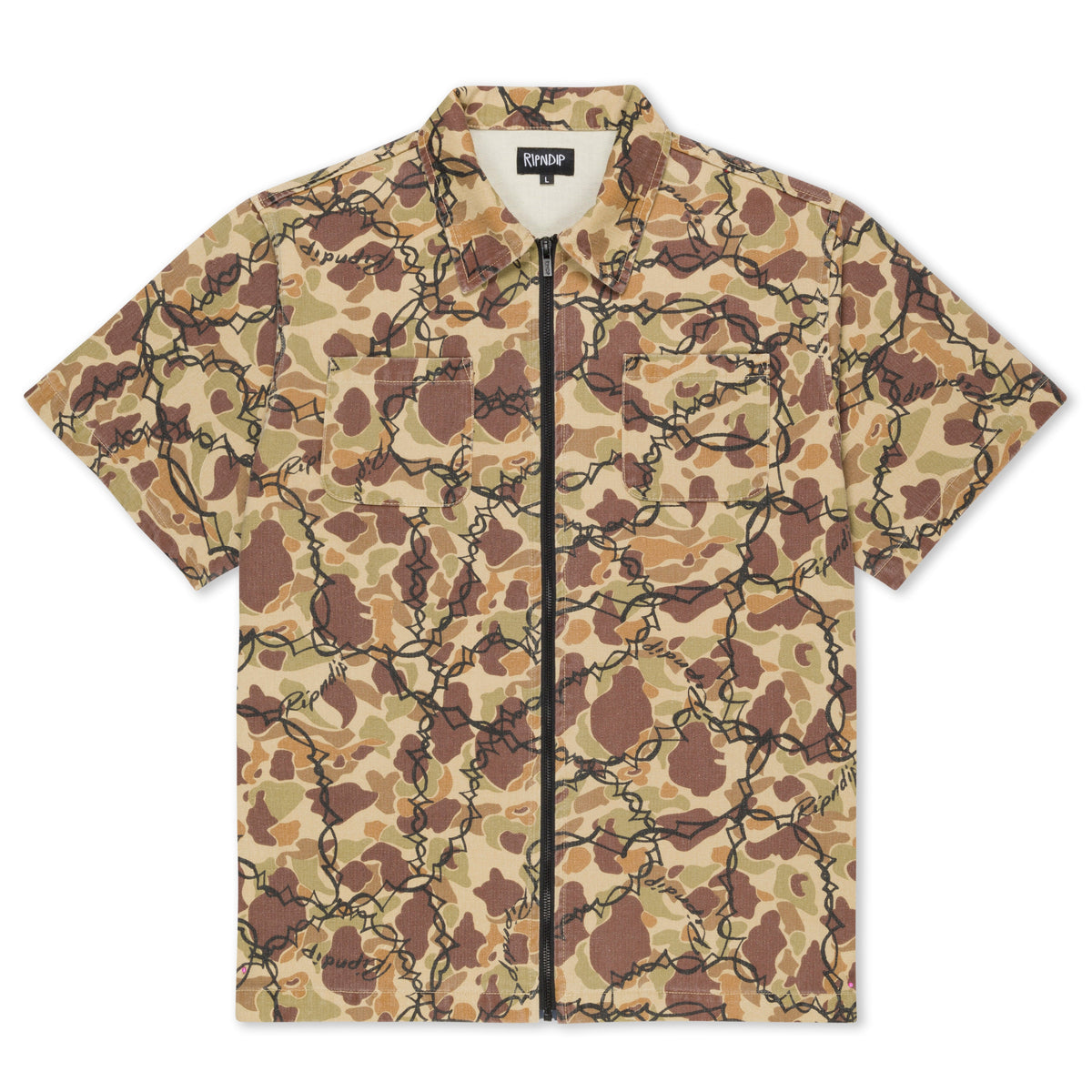 RIPNDIP Wired Zip Up Shirt (Tan)