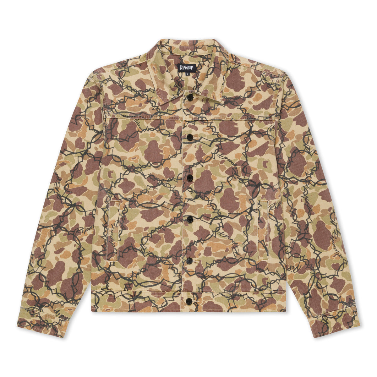 RIPNDIP Wired Button Up Jacket (Tan Camo)