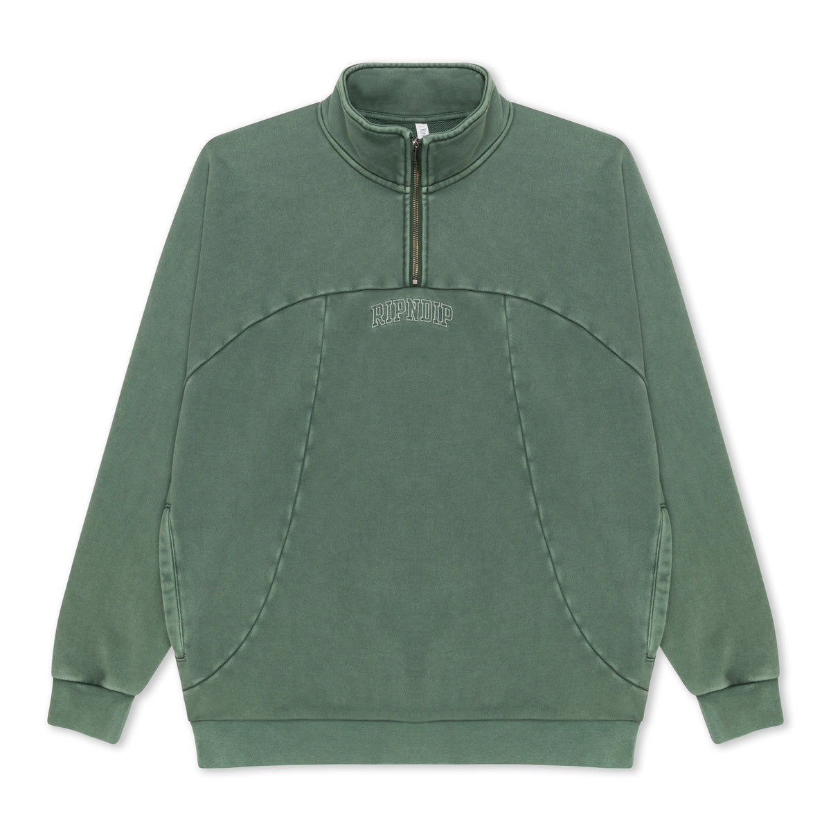 RIPNDIP Night Quarter Zip Sweatshirt (Dusty Pine)