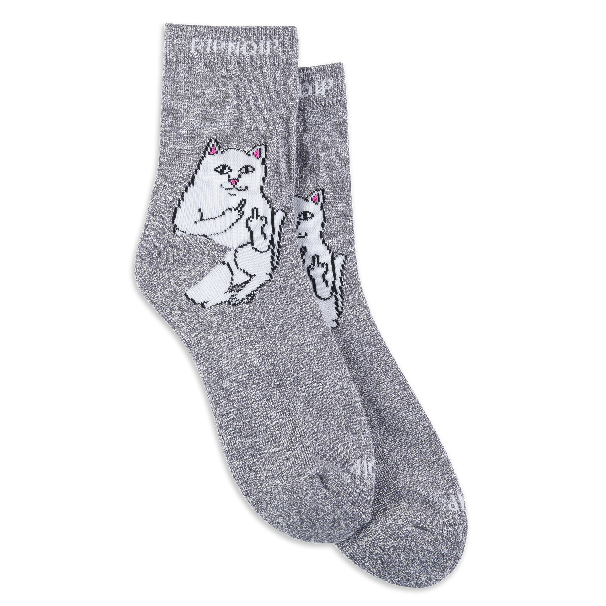 RIPNDIP Lord Nermal Mid Socks (Charcoal Heather)